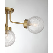 Savoy House 6-3364-4-322 Four Light Semi-Flush Mount, Warm Brass (6)