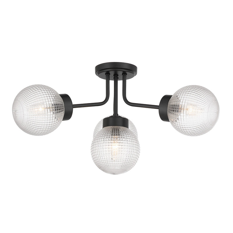 Savoy House 6-3364-4-89 Four Light Semi-Flush Mount, Matte Black (3)