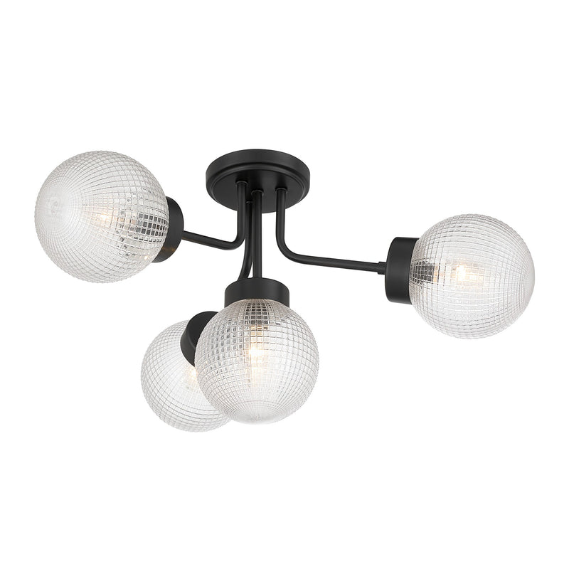 Savoy House 6-3364-4-89 Four Light Semi-Flush Mount, Matte Black (5)