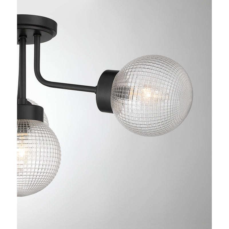 Savoy House 6-3364-4-89 Four Light Semi-Flush Mount, Matte Black (6)