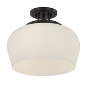 Savoy House 6-6035-3-BK Three Light Semi-Flush Mount, Satin Nickel (3)