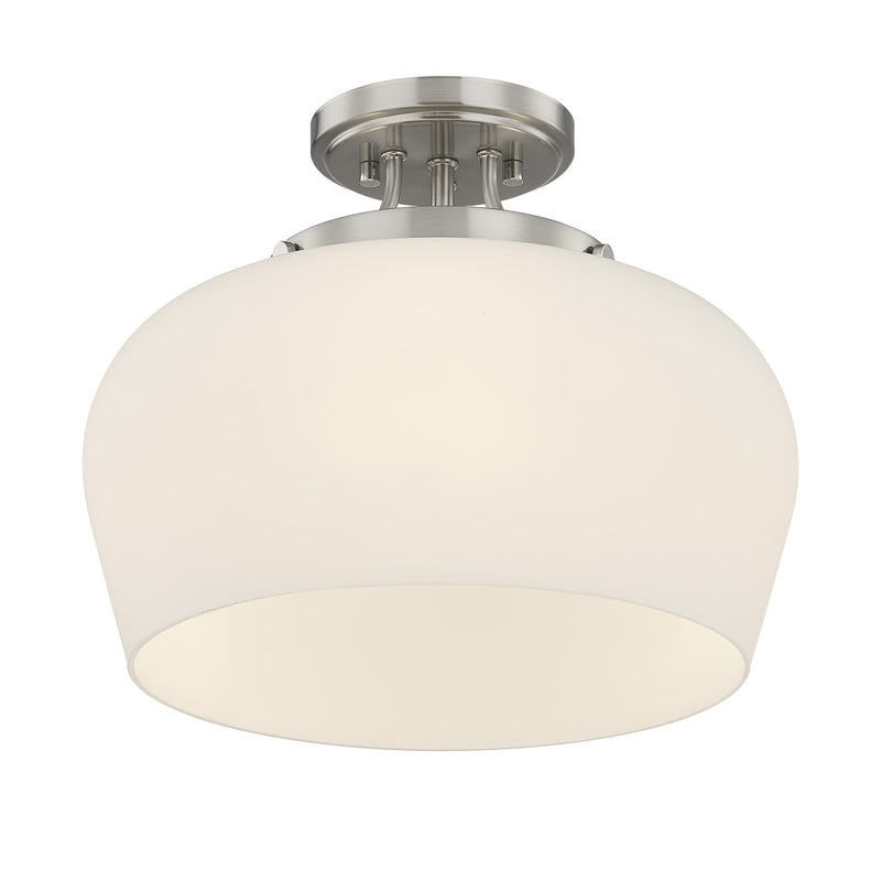 Savoy House 6-6035-3-SN Three Light Semi-Flush Mount, Satin Nickel (3)