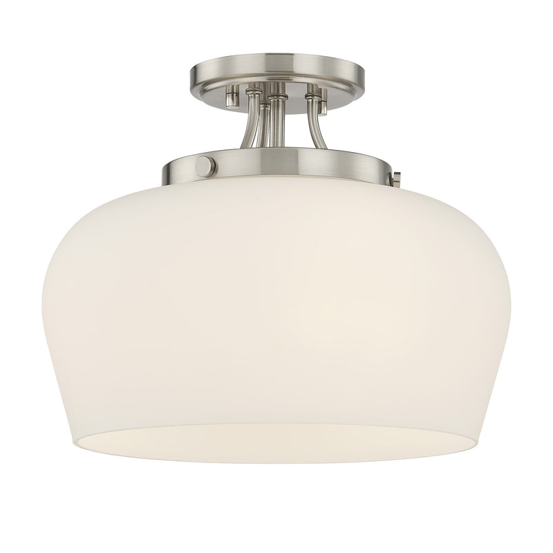 Savoy House 6-6035-3-SN Three Light Semi-Flush Mount, Satin Nickel (4)