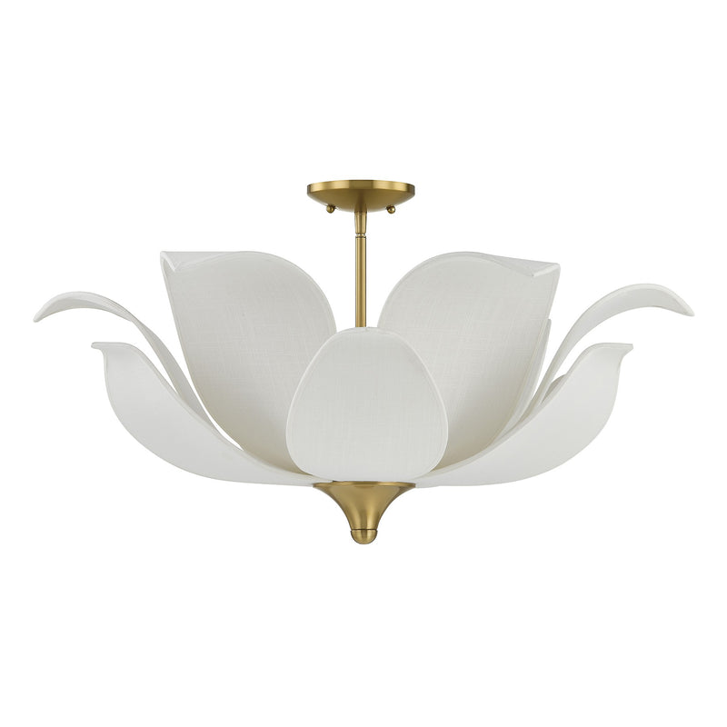 Savoy House 6-7163-6-322 Six Light Convertible Semi-Flush/Pendant, Warm Brass (2)