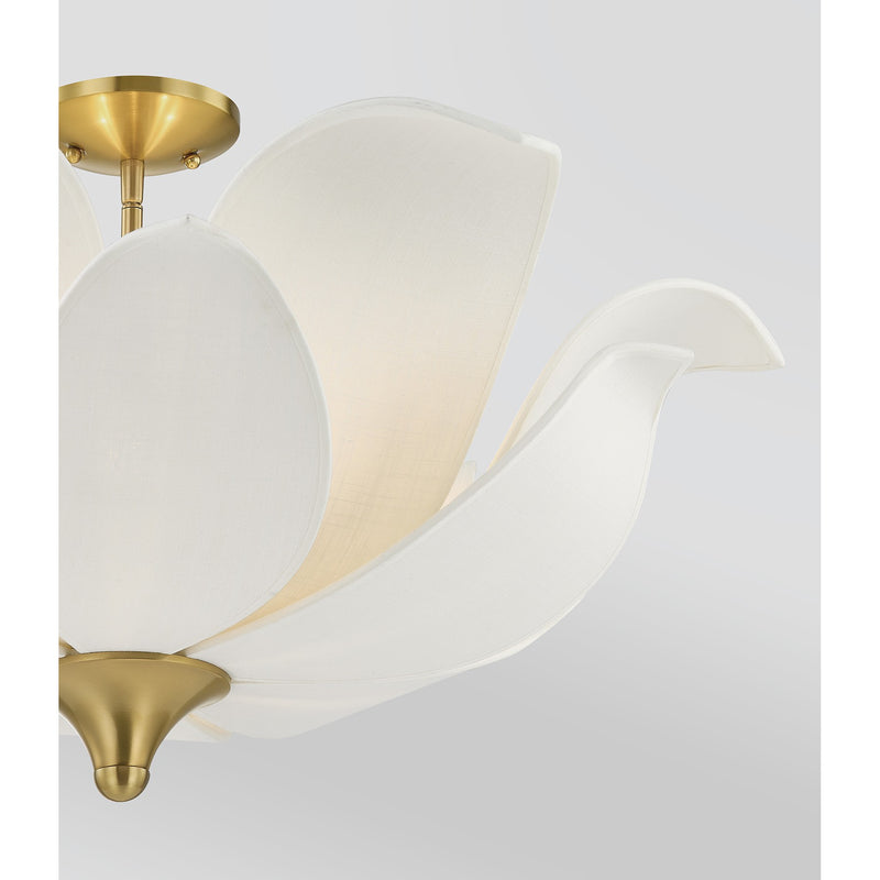 Savoy House 6-7163-6-322 Six Light Convertible Semi-Flush/Pendant, Warm Brass (5)