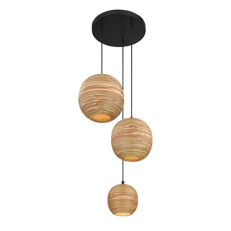 Savoy House 7-2805-3-89 Three Light Pendant, Matte Black (4)