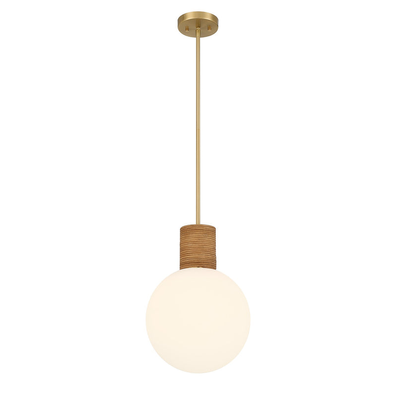 Savoy House 7-4082-1-322 One Light Pendant, Warm Brass (3)