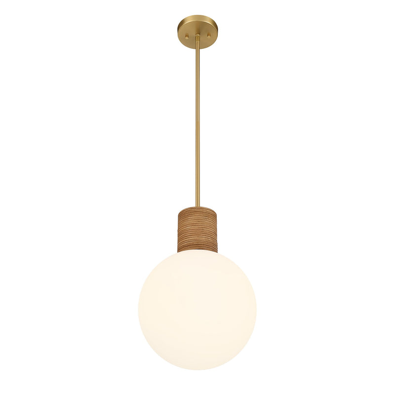 Savoy House 7-4082-1-322 One Light Pendant, Warm Brass (4)