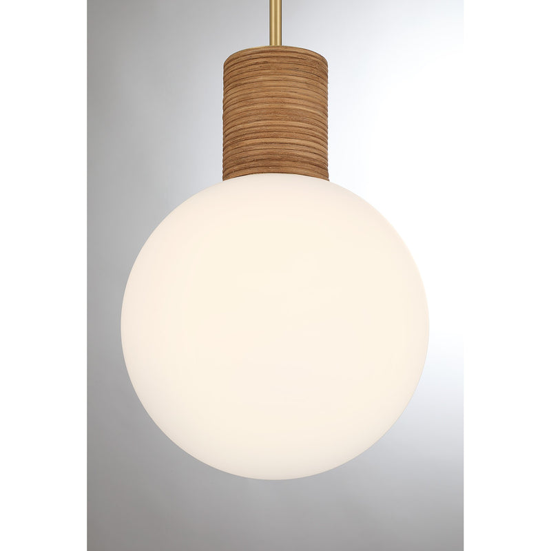 Savoy House 7-4082-1-322 One Light Pendant, Warm Brass (5)