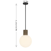 Savoy House 7-4082-1-89 One Light Pendant, Matte Black (6)