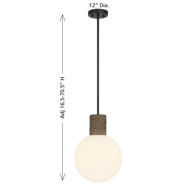 Savoy House 7-4082-1-89 One Light Pendant, Matte Black (6)