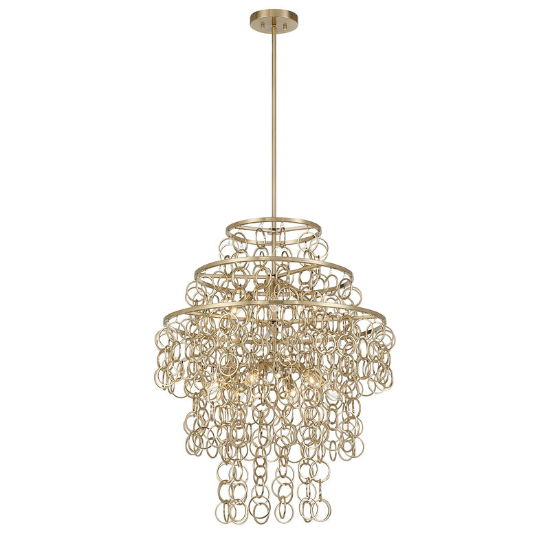 Savoy House 7-4902-9-127 Nine Light Pendant, Noble Brass (3)