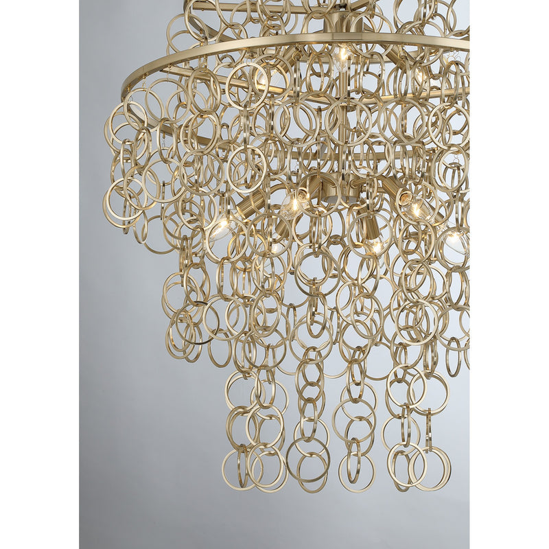 Savoy House 7-4902-9-127 Nine Light Pendant, Noble Brass (6)