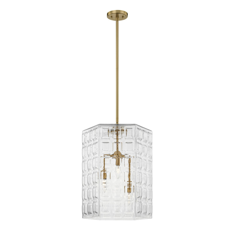Savoy House 7-6209-3-322 Three Light Pendant, Warm Brass (3)