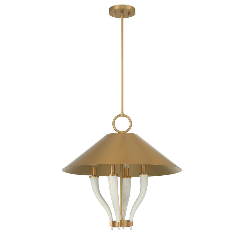 Savoy House 7-6308-4-322 Four Light Pendant, Warm Brass (2)