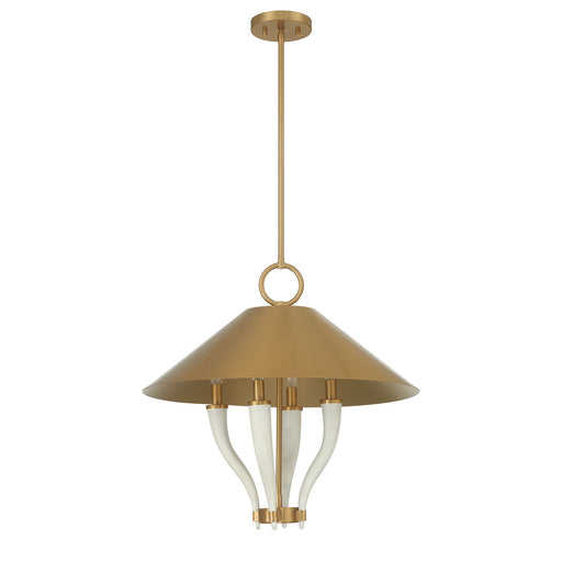 Savoy House 7-6308-4-322 Four Light Pendant, Warm Brass (2)