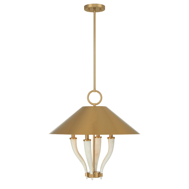 Savoy House 7-6308-4-322 Four Light Pendant, Warm Brass (3)