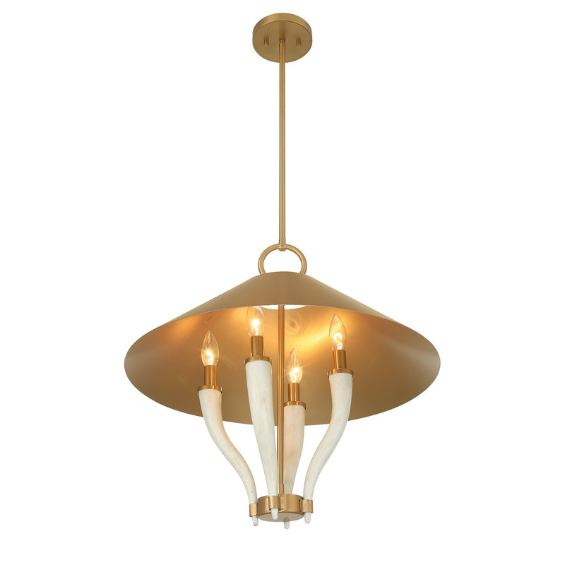 Savoy House 7-6308-4-322 Four Light Pendant, Warm Brass (4)