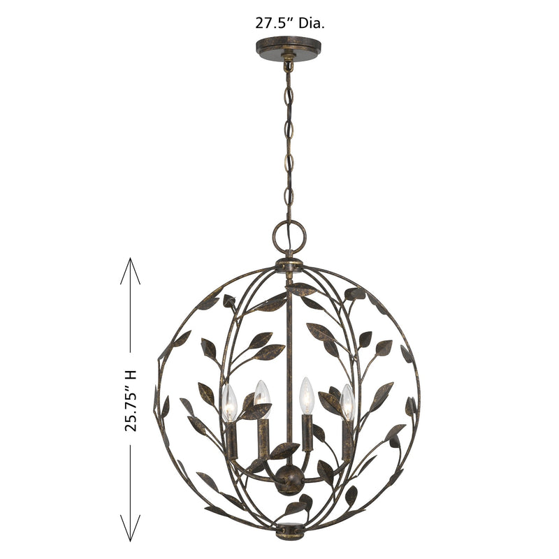 Savoy House 7-6704-4-334 Four Light Pendant, Enchanted Bronze (6)