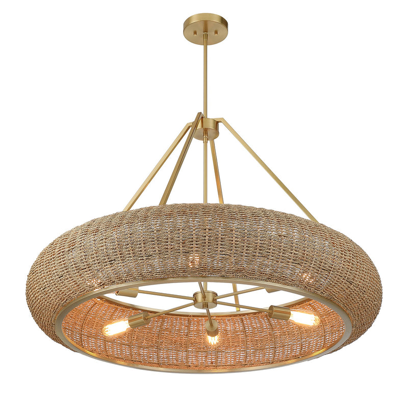 Savoy House 7-8301-6-322 Six Light Pendant, Warm Brass (4)