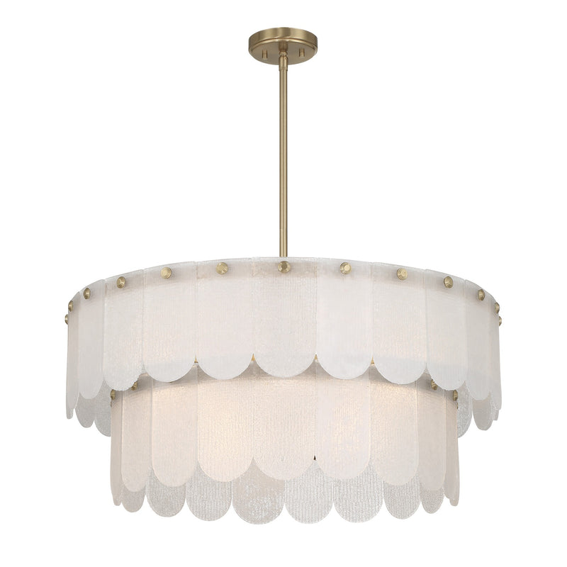 Savoy House 7-9800-10-127 Ten Light Pendant, Noble Brass (3)