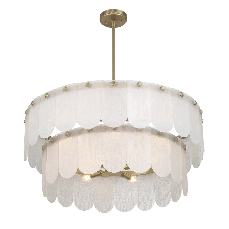 Savoy House 7-9800-10-127 Ten Light Pendant, Noble Brass (4)