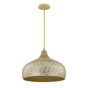 Savoy House 7-9877-1-336 One Light Pendant, Ivory/Gold Shell (2)