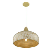 Savoy House 7-9877-1-336 One Light Pendant, Ivory/Gold Shell (4)