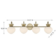 Savoy House 8-1028-4-127 Four Light Bathroom Vanity, Noble Brass (6)