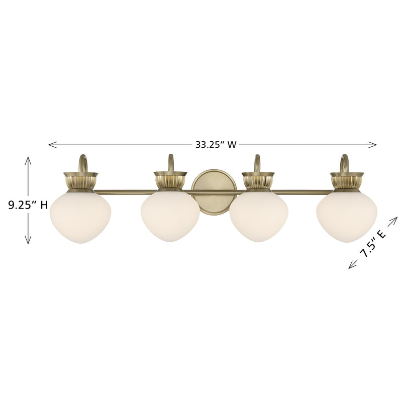 Savoy House 8-1028-4-127 Four Light Bathroom Vanity, Noble Brass (6)