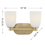 Savoy House 8-1245-2-127 Two Light Bathroom Vanity, Noble Brass (6)
