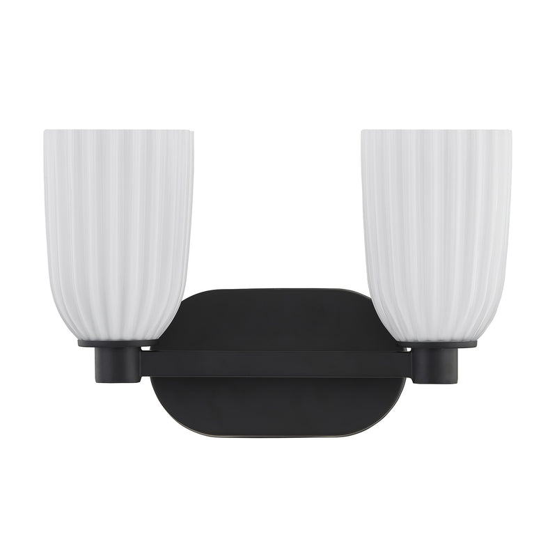 Savoy House 8-1245-2-BK Two Light Bathroom Vanity, Matte Black (2)