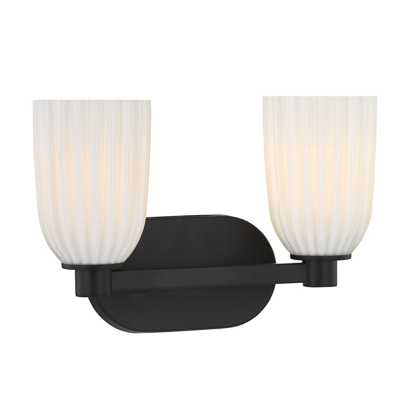 Savoy House 8-1245-2-BK Two Light Bathroom Vanity, Matte Black (3)
