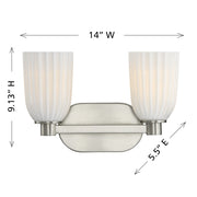 Savoy House 8-1245-2-SN Two Light Bathroom Vanity, Satin Nickel (6)