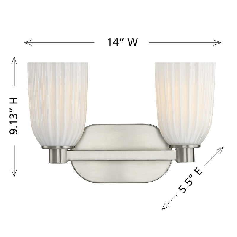 Savoy House 8-1245-2-SN Two Light Bathroom Vanity, Satin Nickel (6)