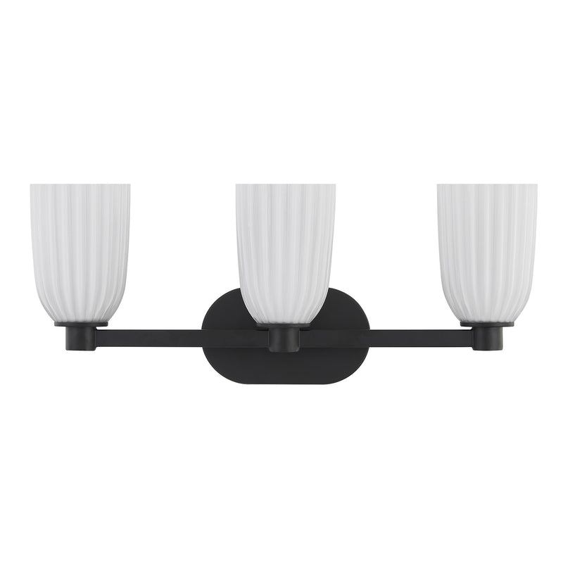 Savoy House 8-1245-3-BK Three Light Bathroom Vanity, Matte Black (2)