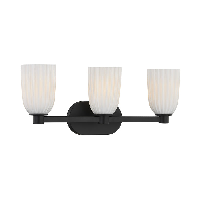 Savoy House 8-1245-3-BK Three Light Bathroom Vanity, Matte Black (3)
