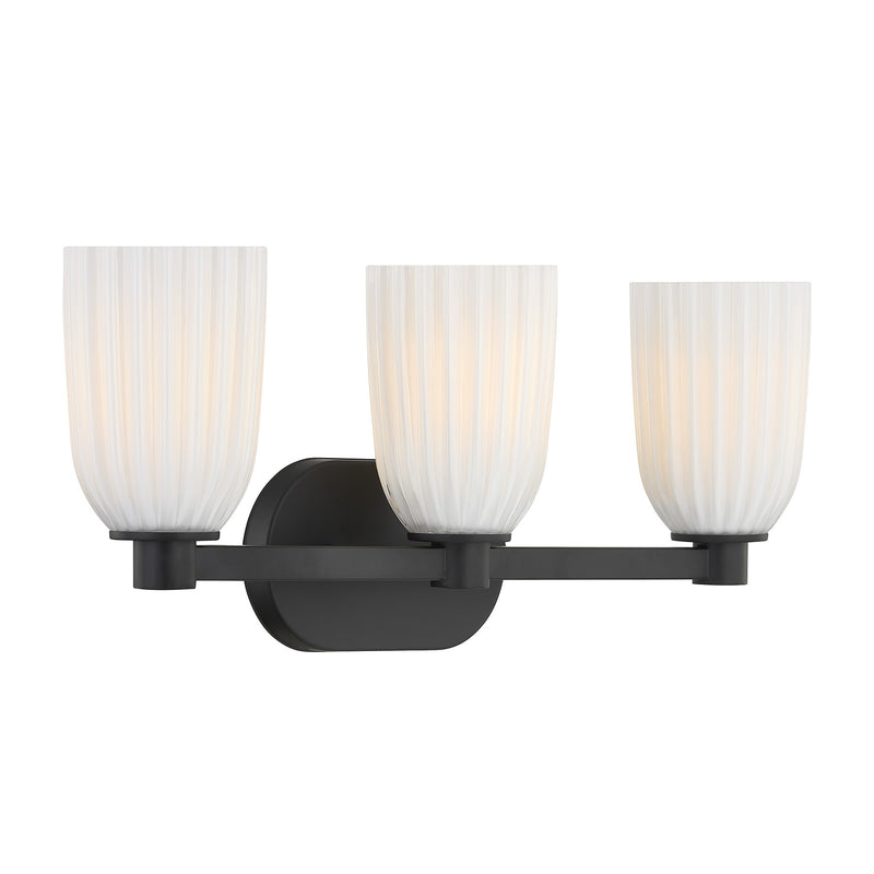 Savoy House 8-1245-3-BK Three Light Bathroom Vanity, Matte Black (4)