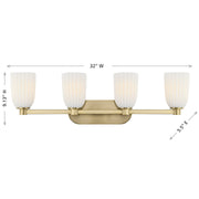Savoy House 8-1245-4-127 Four Light Bathroom Vanity, Noble Brass (6)