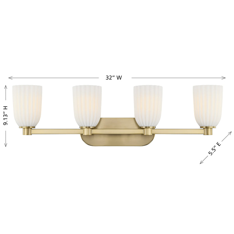 Savoy House 8-1245-4-127 Four Light Bathroom Vanity, Noble Brass (6)