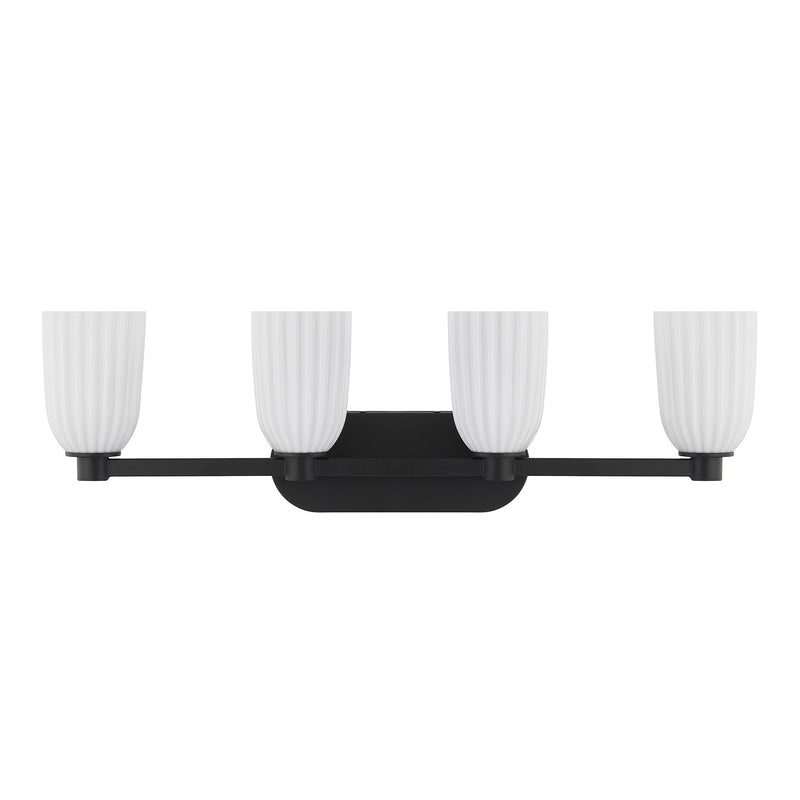 Savoy House 8-1245-4-BK Four Light Bathroom Vanity, Matte Black (2)