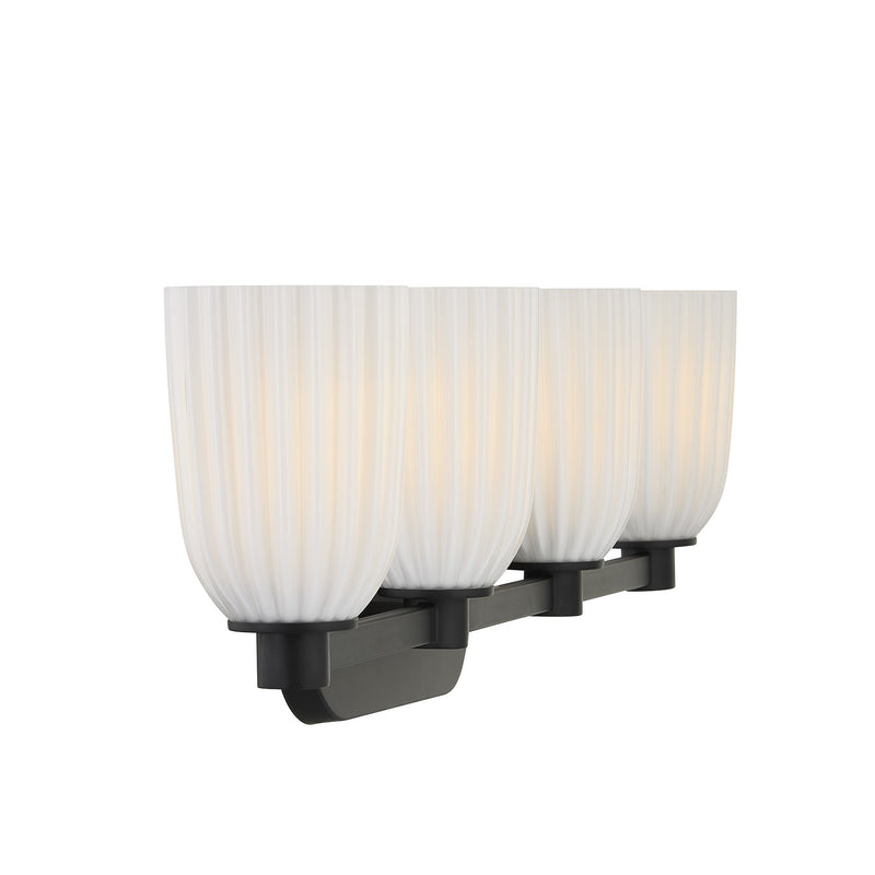 Savoy House 8-1245-4-BK Four Light Bathroom Vanity, Matte Black (5)