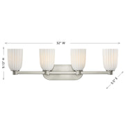Savoy House 8-1245-4-SN Four Light Bathroom Vanity, Satin Nickel (6)