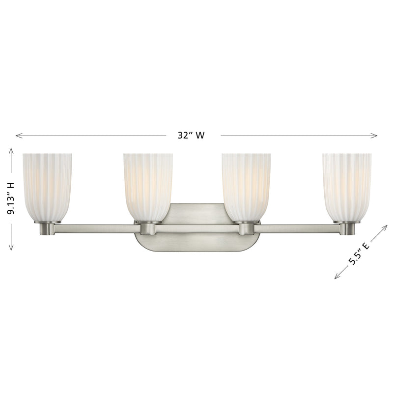 Savoy House 8-1245-4-SN Four Light Bathroom Vanity, Satin Nickel (6)