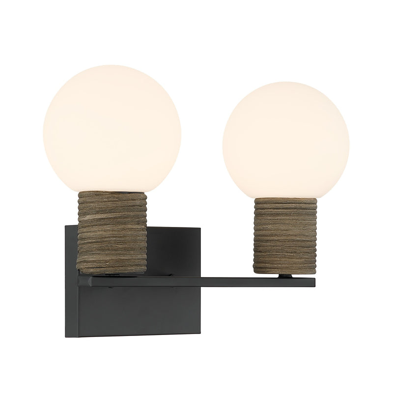 Savoy House 8-4081-2-BK Two Light Bathroom Vanity, Matte Black (4)