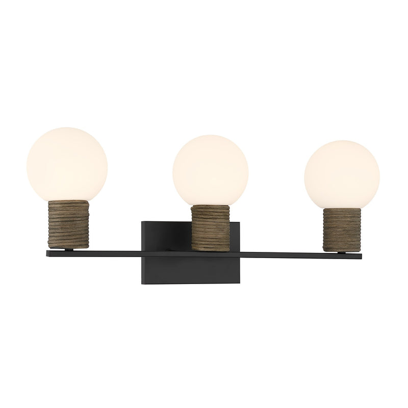 Savoy House 8-4081-3-BK Three Light Bathroom Vanity, Matte Black (3)