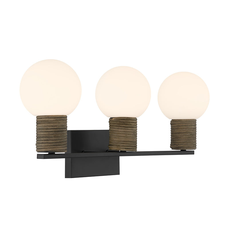 Savoy House 8-4081-3-BK Three Light Bathroom Vanity, Matte Black (4)