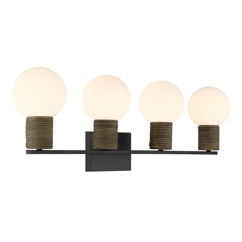 Savoy House 8-4081-4-BK Four Light Bathroom Vanity, Matte Black (4)