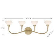 Savoy House 8-5081-4-127 Four Light Bathroom Vanity, Noble Brass (6)