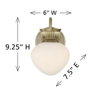 Savoy House 9-1028-1-127 One Light Wall Sconce, Noble Brass (6)